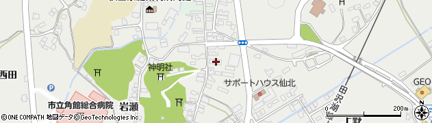 秋田県仙北市角館町岩瀬192周辺の地図