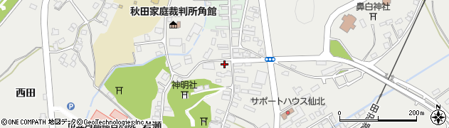 秋田県仙北市角館町岩瀬144周辺の地図