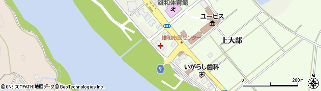 秋田県秋田市雄和石田中大部128周辺の地図