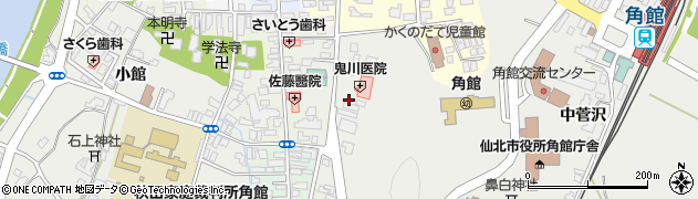 秋田県仙北市角館町田町下丁周辺の地図