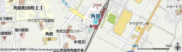 秋田県仙北市角館町周辺の地図