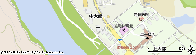 秋田県秋田市雄和石田中大部3周辺の地図
