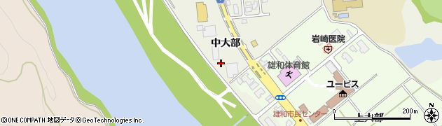 秋田県秋田市雄和石田中大部9周辺の地図