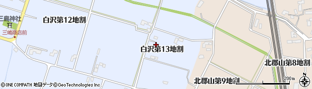 岩手県矢巾町（紫波郡）白沢（第１３地割）周辺の地図