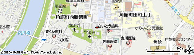 秋田県仙北市角館町西勝楽町89周辺の地図
