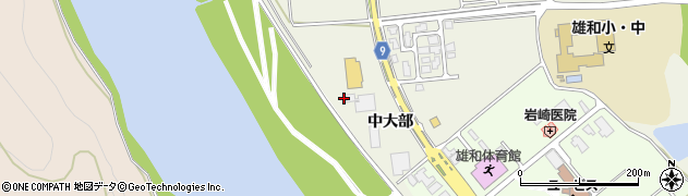 秋田県秋田市雄和石田中大部35周辺の地図