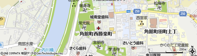 秋田県仙北市角館町西勝楽町23周辺の地図