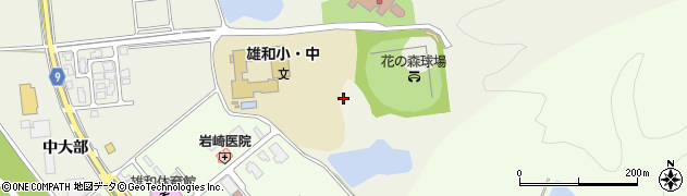 秋田県秋田市雄和石田蟹沢周辺の地図