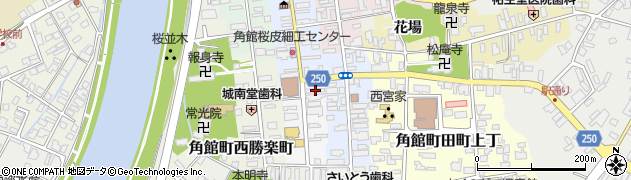 秋田県仙北市角館町下中町2周辺の地図