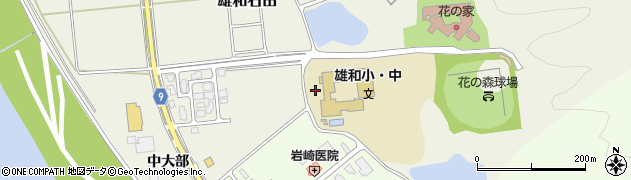 秋田県秋田市雄和石田周辺の地図