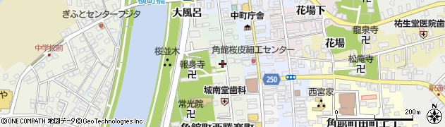 秋田県仙北市角館町西勝楽町1周辺の地図