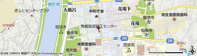 秋田県仙北市角館町中町28周辺の地図