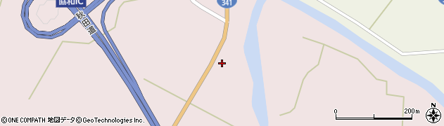 秋田県大仙市協和中淀川（千着蟹沢）周辺の地図