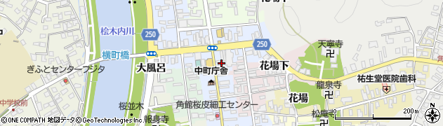 秋田県仙北市角館町中町1周辺の地図