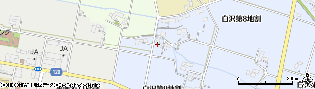 岩手県矢巾町（紫波郡）白沢（第９地割）周辺の地図