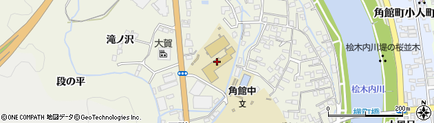 仙北市立角館中学校周辺の地図