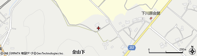 秋田県仙北市角館町金山下周辺の地図