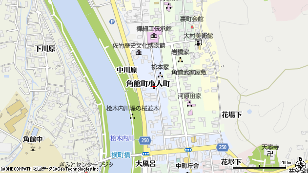 〒014-0324 秋田県仙北市角館町小人町の地図