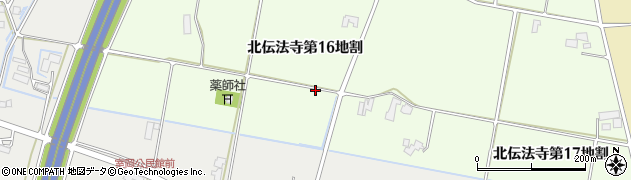 岩手県矢巾町（紫波郡）北伝法寺（第１６地割）周辺の地図