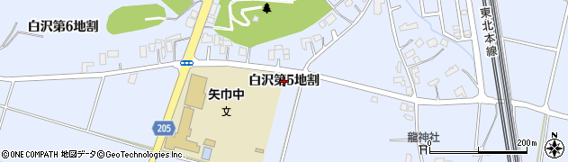 岩手県矢巾町（紫波郡）白沢（第５地割）周辺の地図