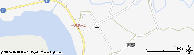 秋田県秋田市雄和平尾鳥（西野）周辺の地図