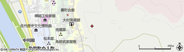 秋田県仙北市角館町（外ノ山官有地）周辺の地図