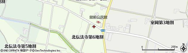 岩手県矢巾町（紫波郡）北伝法寺（第６地割）周辺の地図