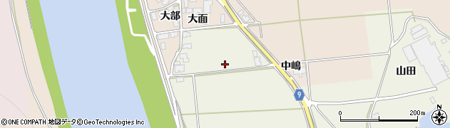 秋田県秋田市雄和石田下大部周辺の地図