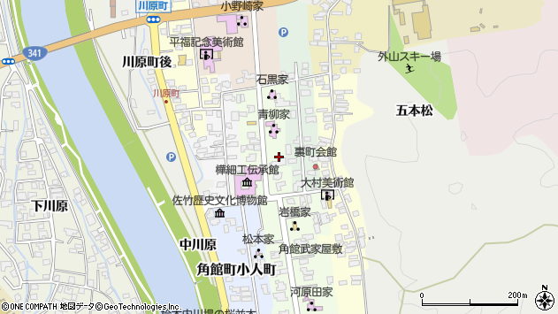 〒014-0331 秋田県仙北市角館町表町下丁の地図