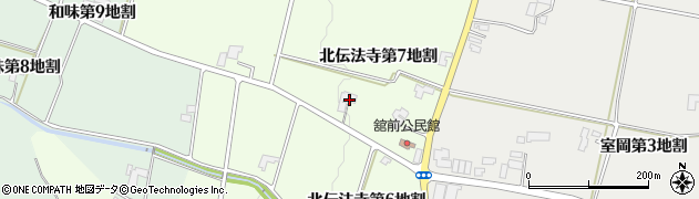 岩手県矢巾町（紫波郡）北伝法寺（第７地割）周辺の地図
