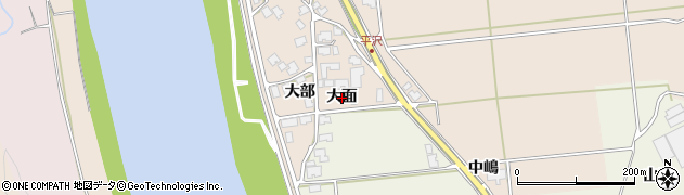 秋田県秋田市雄和平沢（大面）周辺の地図