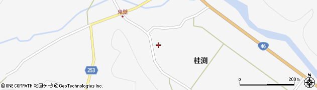 秋田県仙北市角館町西長野桂渕76周辺の地図