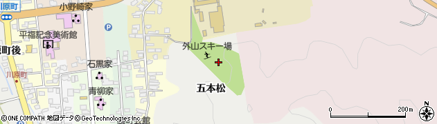秋田県仙北市角館町五本松周辺の地図