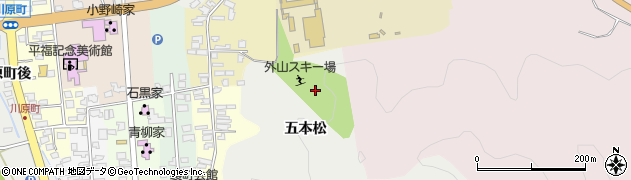 秋田県仙北市角館町（五本松）周辺の地図