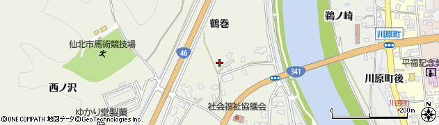 秋田県仙北市角館町小勝田（鶴巻）周辺の地図