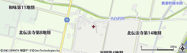 岩手県矢巾町（紫波郡）室岡（第４地割）周辺の地図