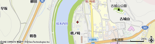 秋田県仙北市角館町小勝田（鵜ノ崎）周辺の地図