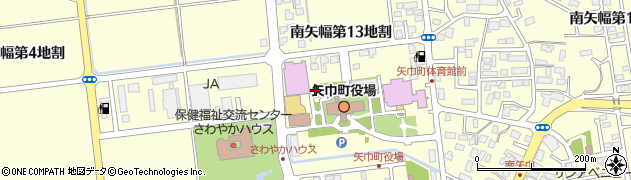 矢巾町役場　町公民館周辺の地図