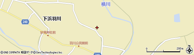 秋田県秋田市下浜羽川（内稲場）周辺の地図