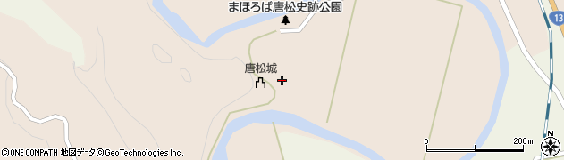 秋田県大仙市協和境唐松岳周辺の地図
