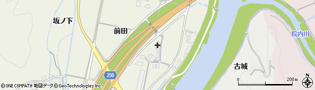 秋田県仙北市角館町小勝田（前田）周辺の地図