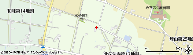 岩手県矢巾町（紫波郡）北伝法寺（第１２地割）周辺の地図