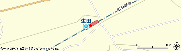 秋田県仙北市周辺の地図