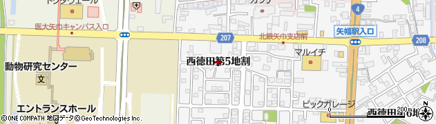 岩手県矢巾町（紫波郡）西徳田（第５地割）周辺の地図