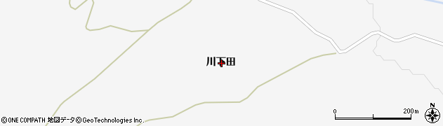 秋田県仙北市角館町西長野川下田周辺の地図