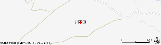秋田県仙北市角館町西長野（川下田）周辺の地図