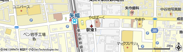 岩手県矢巾町（紫波郡）駅東周辺の地図