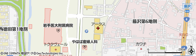株式会社ベルジョイス　スーパーアークス矢巾店周辺の地図
