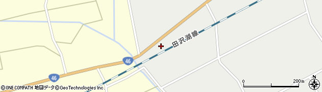 秋田県仙北市田沢湖卒田街道南周辺の地図