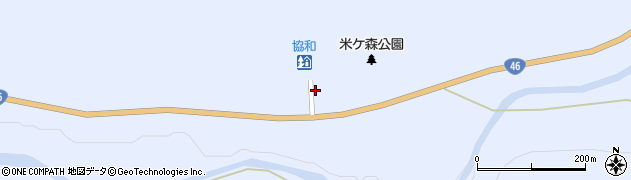 秋田県大仙市協和荒川新田表周辺の地図